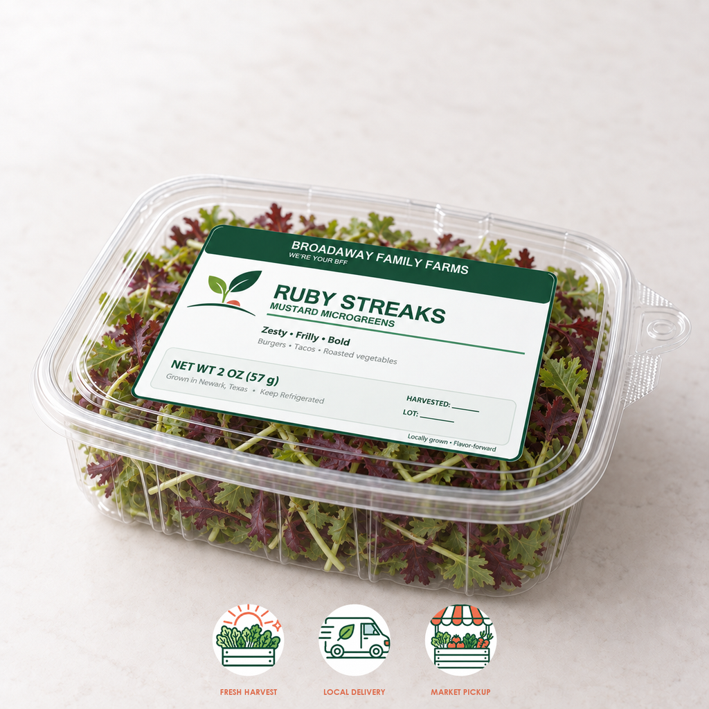 Ruby Streaks Mustard Microgreens